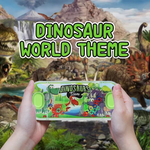 Miniatura 5 de SevenQ - Juegos de agua portátiles, 4 paquetes, tema de dinosaurios, juego de lanzamiento de anillos de agua, juguete acuático, juego de anillos