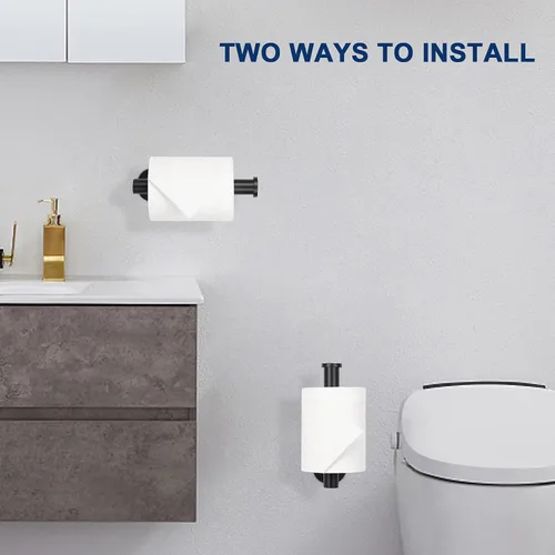 Miniatura 3 de NearMoon Portarrollos de papel higiénico autoadhesivo, acero inoxidable SUS304 resistente a la oxidación de alta calidad, soporte adhesivo