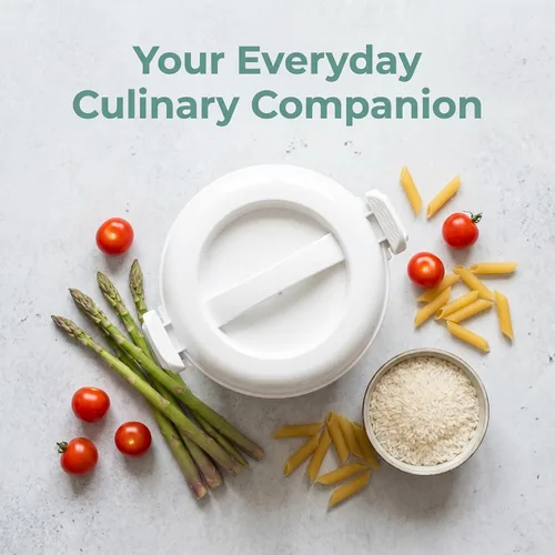 Miniatura 9 de Angoily - Arrocera para microondas: vaporizador de arroz portátil para microondas para verduras, utensilios de cocina para pasta para microondas