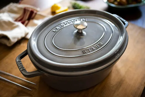 Miniatura 6 de STAUB Tostador de hierro fundido/cocotte, ovalado 6.7 in, 1 L, gris grafito