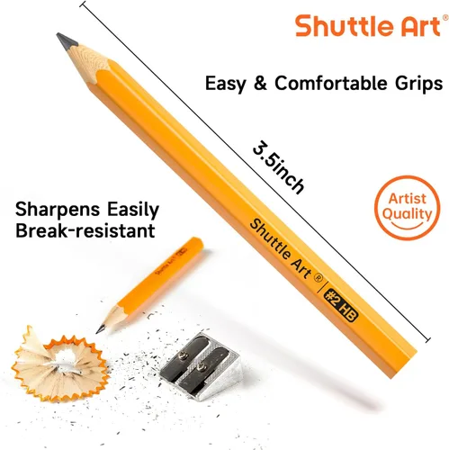 Miniatura 3 de Shuttle Art Paquete de 900 lápices de golf HB #2, mini lápices de madera de 3.5 pulgadas a granel, lápiz pequeño preafilado para niños profesores