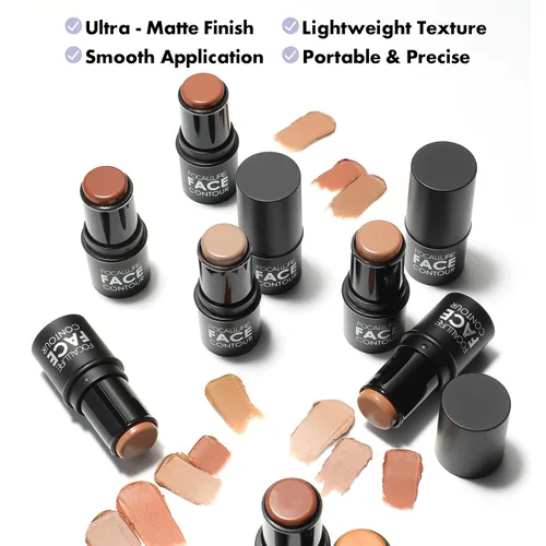 Miniatura 3 de FOCALLURE MOCHA - Barra de contorno en crema, barra bronceadora mate, maquillaje profesional para moldear y contornear la cara, fácil de aplicar