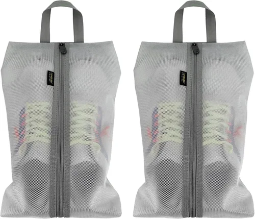Luvsusu Bolsas de zapatos esenciales de viaje, resistentes al agua, para hombres y mujeres, organizador portátil de almacenamiento de zapatos con