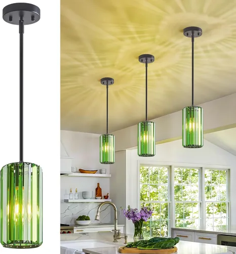 Miniatura 9 de Iluminación colgante dorada moderna mini candelabros de cristal, lámpara colgante ajustable para cocina, isla, comedor, pasillo, dormitorio