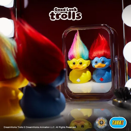 Miniatura 6 de TUBBZ First Edition Rainbow Troll Figura coleccionable de pato de goma de vinilo – Producto oficial de Trolls – TV, películas y videojuegos Arco