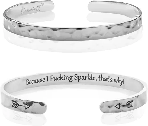 Miniatura 36 de Carviell Pulseras grabadas para mujer, inspiradoras, amistad, amor, mamá, hija, hermana, cristiana, graduación, conmemoración y regalos de boda, más