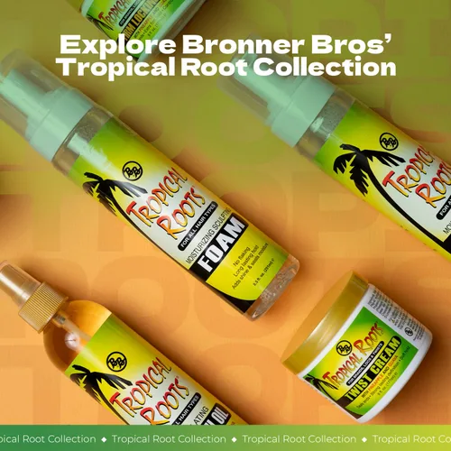 Miniatura 6 de Bronner Bros Tropical Roots - Espuma hidratante para esculpir – Envoltura de espuma para el cabello de larga duración para trenzas, giros