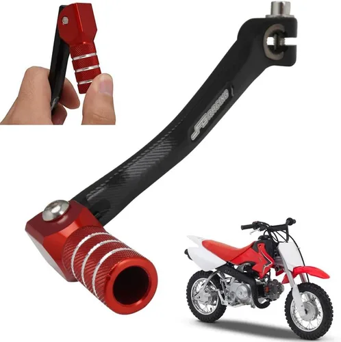 Miniatura 9 de JFG RACING Palanca de cambio plegable para motocicleta, pedal CNC universal para CRF XR RM KX KLX TTR PW SSR Apollo TAO TAO SDG 50cc - 125cc Dirt