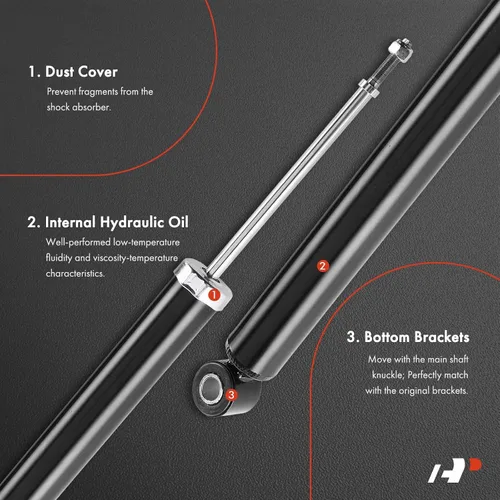 Miniatura 3 de A-Premium Amortiguador trasero compatible con Hyundai Sonata 2009-2010, Azera 2008-2011, lado del conductor y del pasajero, juego de 2 piezas