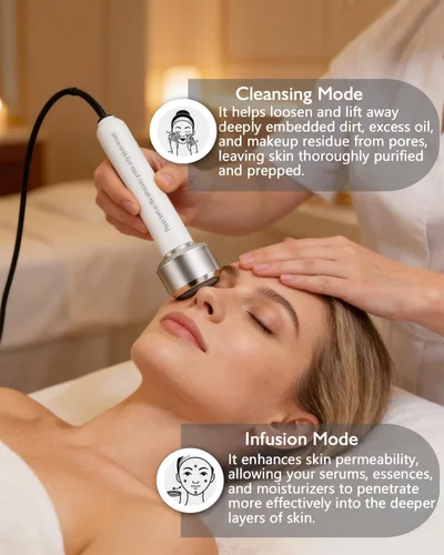 Miniatura 3 de Artist hand Vaporizador facial profesional 4 en 1, vaporizador facial caliente y frío con lámpara de aumento LED 5X, vaporizador esteticista