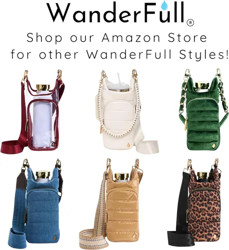 Miniatura 8 de WanderFull® Ranura con cremallera original HydroBag® HANDLE™ para mango, soporte para botella de agua cruzado manos libres y accesorios para vasos