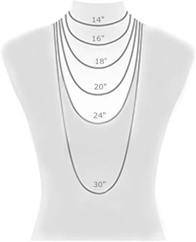 Miniatura 5 de Ritastephens - Collar de cadena de cuerno italiano (16.0in, 18.0in, 20.0in)