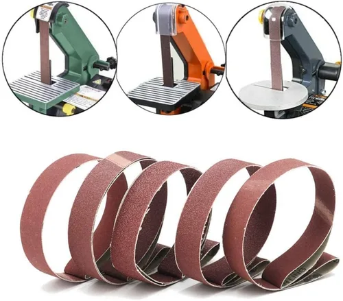Miniatura 5 de Lijadora de banda de 1-1/2 x 30 pulgadas, banda de lijado de óxido de aluminio, grano 320, paquete de 20, para pulidor de tubos, lijadora