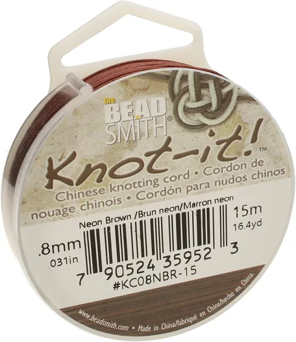 Miniatura 23 de The Beadsmith Knot-it - Cordón de nailon chino, color Siam oscuro, 0.031 in de diámetro, carrete de 49.2 ft