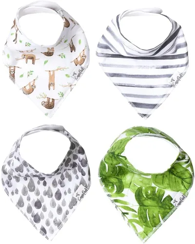 Miniatura 31 de Copper Pearl Baby Bibs 4 Pack, Printed Bandana Drool Bibs for Baby Girl & Boy, Soft Cotton Drooling Teething Bibs Claire