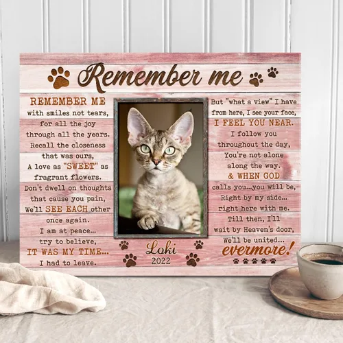 Miniatura 6 de Regalo conmemorativo para gatos, marco de fotos conmemorativo personalizado para mascotas, recuerdo de pérdida de mascotas, regalo de condolencias
