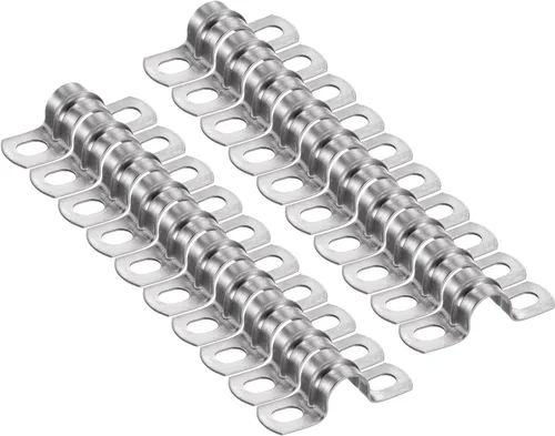 Miniatura 60 de HARFINGTON 10 abrazaderas de conducto de 5/16 pulgadas y 0.315 in, abrazadera de tubo M8 U, correa de tubo rígida de acero inoxidable, soporte