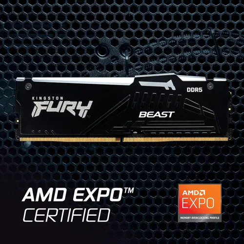 Miniatura 5 de Kingston Fury Beast 8 GB 5600 MT/s DDR5 CL36 - Memoria de escritorio RGB de un solo módulo Sincronización infrarroja AMD Expo KF556C36BBEA-8