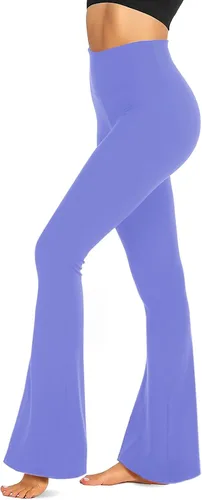 Miniatura 145 de TNNZEET Leggings acampanados negros para mujer, pantalones de yoga cruzados con bolsillos, corte de bota, leggings acampanados