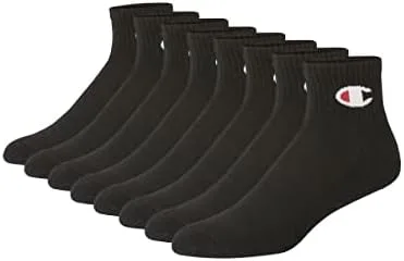 Champion Calcetines tobilleros de doble secado para hombre que absorben la humedad 6, 8, 12 paquetes disponibles