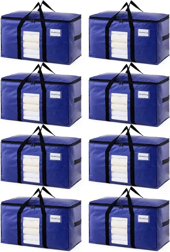 Miniatura 37 de TAILI - Bolsas de mudanza extra grandes, paquete de 10 bolsas negras resistentes para almacenamiento con ventana visible, asas envolventes