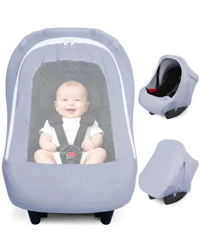 Miniatura 10 de Metplus Toldo 2 en 1 para Asiento de Automóvil de Bebé, Parasol de Privacidad Multiuso, Protege la Seguridad del Bebé con Estilo, Fundas