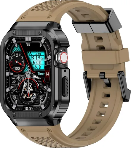 Miniatura 17 de Correa Deczone con caja de acero inoxidable compatible con Apple Watch Series SE 3 2 1/6 5 4 44mm, correa Series 3 2 1 42mm, correa iwatch de metal