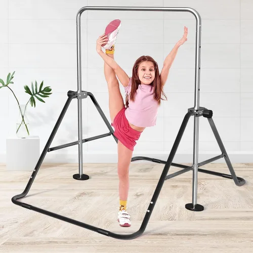Miniatura 6 de FBSPORT Gymnastics Bar for Kids, Adjustable Height Gymnastic Horizontal Bars,Junior Training Bar Children Folding Training Monkey Bars for Home Using