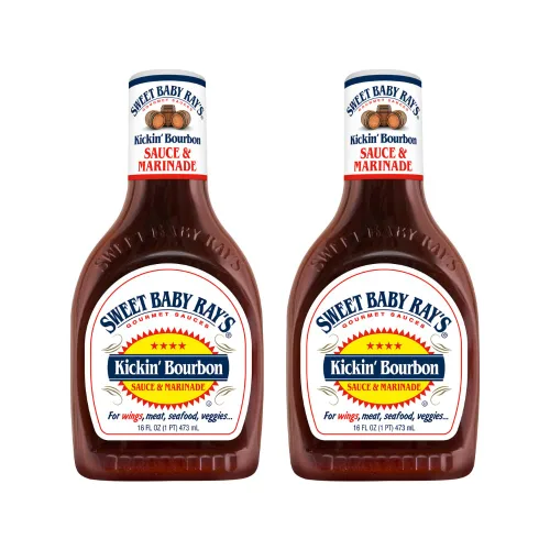 Sweet Baby Ray's Salsa y marinada, Kickin' Bourbon (16 onzas líquidas, paquete de 2)