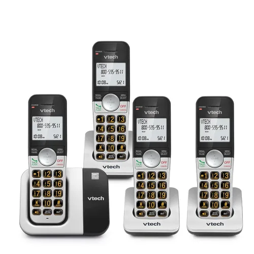 Miniatura 23 de VTech Teléfono inalámbrico de 3 auriculares con contestador, con pantalla grande y grandes botones de identificación de llamadas, altavoz