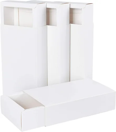 Miniatura 32 de BENECREAT Paquete de 30 cajas rectangulares de papel kraft marrón de 3.3 x 2.3 x 1 pulgadas con ventana transparente para regalos de boda, fiesta