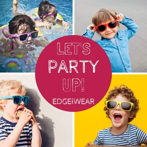 Miniatura 12 de Edge I-Wear - Paquete de 12 lentes de sol neón para niños, regalos de fiesta con certificación CPSIA, plomo (Pb) sin contenido 9402RA