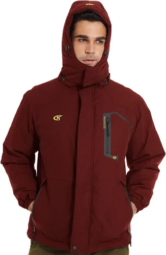 Miniatura 5 de QPNGRP Mens Waterproof Ski Snowboard Jacket Windproof Winter Snow Coat
