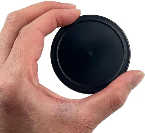 Miniatura 7 de Paquete de 12 discos de hockey de aire de 2.5 pulgadas para mesa de tamaño pequeño Negro