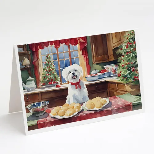 Miniatura 97 de Caroline's Treasures DAC3884GCA7P Paquete de 8 tarjetas en blanco de Navidad con galletas de husky siberiano Tarjetas de felicitación con sobres