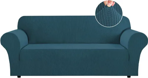 Miniatura 55 de Funda para futón Flamingo P de gran elasticidad sin brazos - Funda para sofá futón de tamaño completo y queen, de jacquard suave y grueso