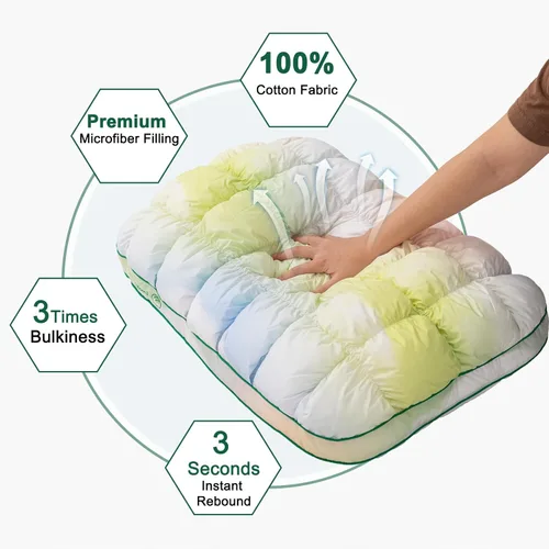 Miniatura 3 de YOUR MOON - Almohada de cama de apoyo mullida, tamaño King, relleno alternativo supersuave de alta calidad para dormir, almohada de calidad de hotel