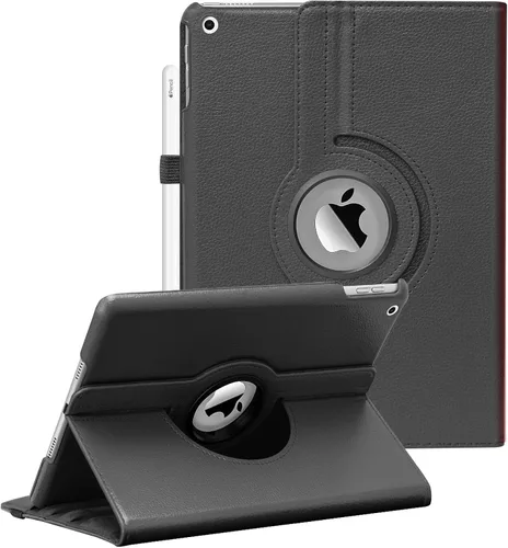 Samsung 10.2 Estuche - Compatible con tabletas 2021/2020/2019 - Funda giratoria de 360 grados con función de encendido y apagado (Negro)