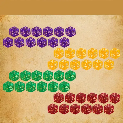 Miniatura 2 de Color MTG - Juego de dados de contador de palabras clave con bolsa de almacenamiento de dados para juegos de mesa MTG TGG (pequeño)