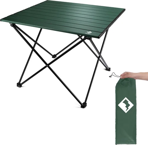 Miniatura 8 de VILLEY - Mesa auxiliar de aluminio portátil, ultraligera y plegable con bolsa de transporte, para acampar, cocinar al aire libre, picnic