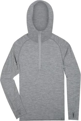 Miniatura 4 de MERIWOOL Sudadera con capucha para hombre, ligera, de lana merina, manga larga, térmica