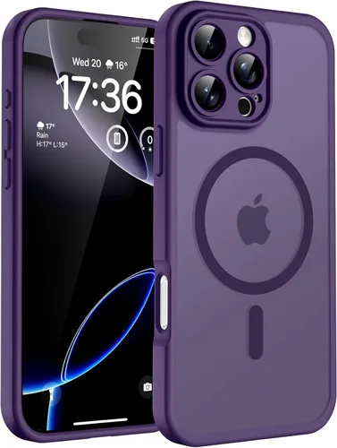 Miniatura 41 de TOCOL Funda magnética 3 en 1 para iPhone 14 Pro, mejorada [protección completa de cámara] con 2 protectores de pantalla, funda de grado militar Azul