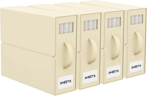 Organizador plegable de ropa de cama, contenedores de almacenamiento de tela para sábanas, fundas de edredón y fundas de almohada, organizador de