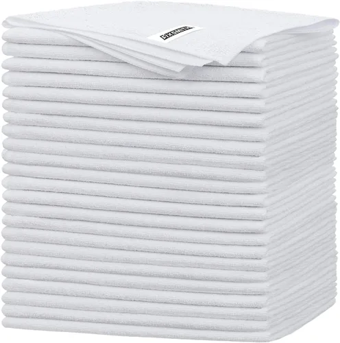 Miniatura 42 de FIXSMITH Paño de limpieza de microfibra, paquete de 12, toallas multifuncionales, tamaño: 12 x 16 pulgadas, trapos altamente absorbentes, sin 3