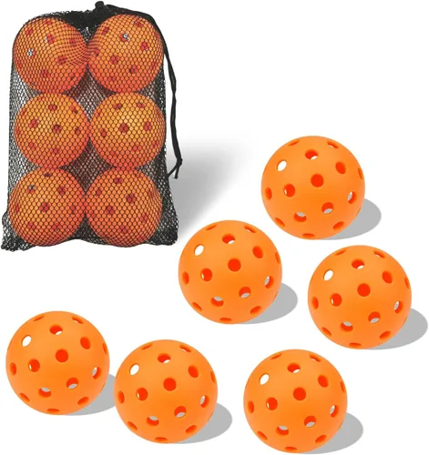Miniatura 13 de Paquete de 6 pelotas de pickleball deportivas para exteriores - 40 pelotas de pickleball - Bolas de pickleball de EE. UU. aprobadas por USAPA