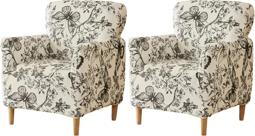Miniatura 48 de FUANGUI Funda para Sillón de Banquete con Brazos Fundas para Sillas Elásticas Funda para Sillón Club Funda Suave para Sillón Sofá Cubiertas 03