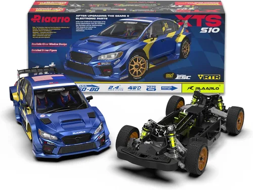 RIAARIO 1/10 XTS-S10 Roller Carbon Fiber, azul, a partir de 14 años