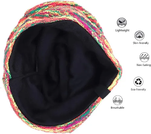 Miniatura 3 de Ruphedy Gorro holgado para mujer de punto largo holgado con calavera, para invierno