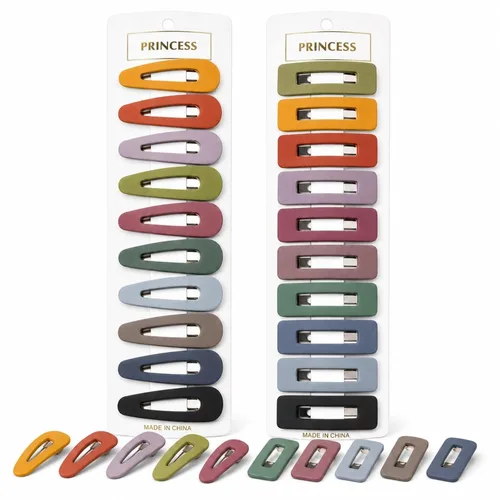Miniatura 12 de Pasadores pequeños mate para mujeres y niñas, B.PHNE clip de cabello con cierre de 2.1 pulgadas para cabello grueso o fino, lindos colores neutros