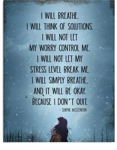 Miniatura 9 de AMERICAN LUXURY GIFTS I Will Simply Breathe and It Will Be Okay - Impresión artística de pared con citas inspiradoras, decoración de pared moderna